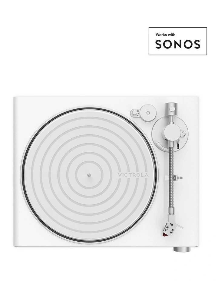 Stream Pearl Wi-Fi And Bluetooth Turntable in White image 4