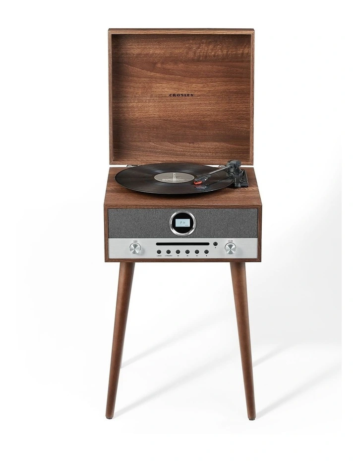 Nash 7-in-1 Vinyl Record Player in Walnut image 1