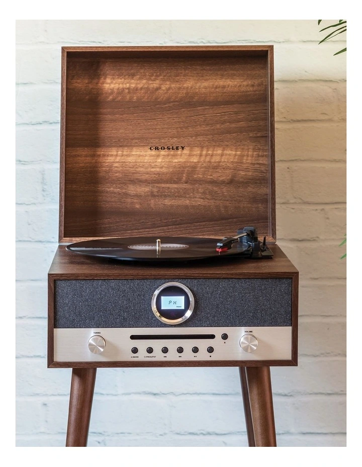 Nash 7-in-1 Vinyl Record Player in Walnut image 5