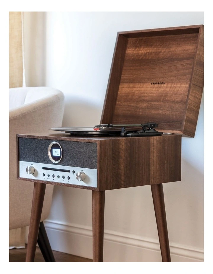 Nash 7-in-1 Vinyl Record Player in Walnut image 6