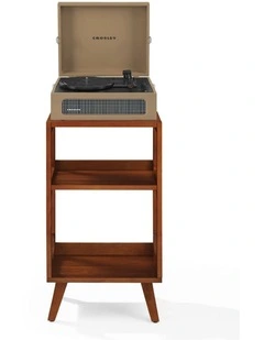 Voyager Bluetooth Portable Turntable + Asheville Stand Bundle in Tan