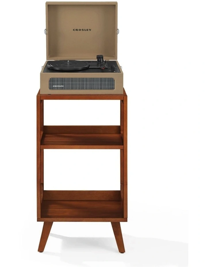 Voyager Bluetooth Portable Turntable + Asheville Stand Bundle in Tan image 1