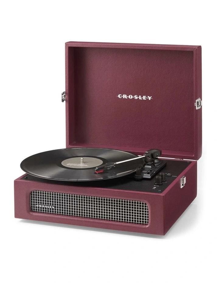 Voyager Bluetooth Portable Turntable + Asheville Stand Bundle in Burgundy image 2