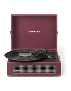 Voyager Bluetooth Portable Turntable in Burgundy