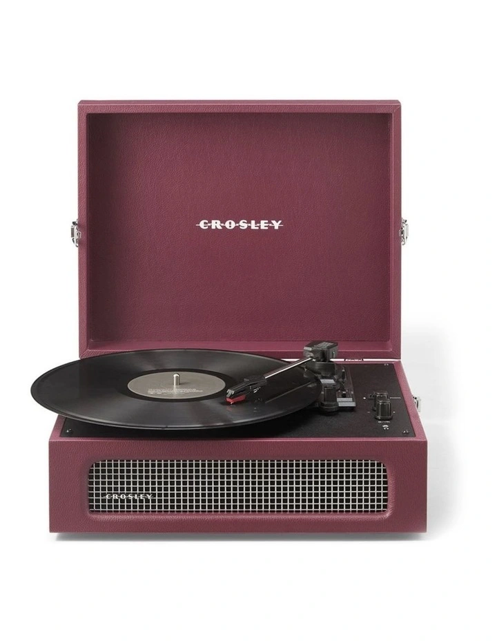 Voyager Bluetooth Portable Turntable in Burgundy image 1