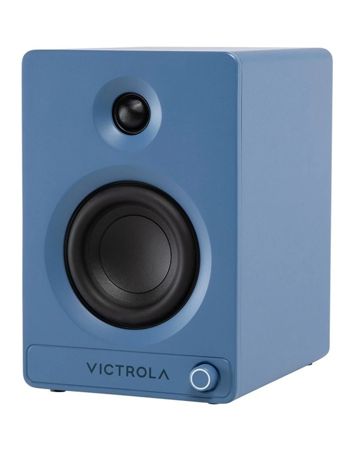 Automatic Turntable + Tempo Bookshelf Speakers Bundle in Blue image 4