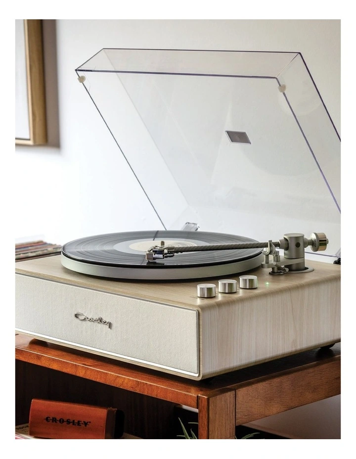 Stave 2-Speed Bluetooth Turntable Record Player in Natural image 5