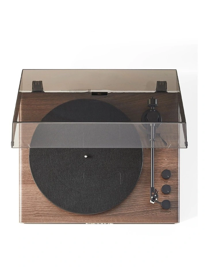 Stave 2-Speed Bluetooth Turntable Record Player in Walnut image 3