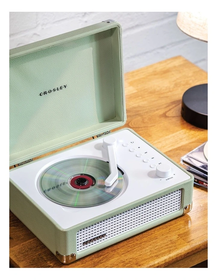 Cruiser Portable Retro Cd Player With Stereo Bluetooth FM Radio Speakers in Mint image 5