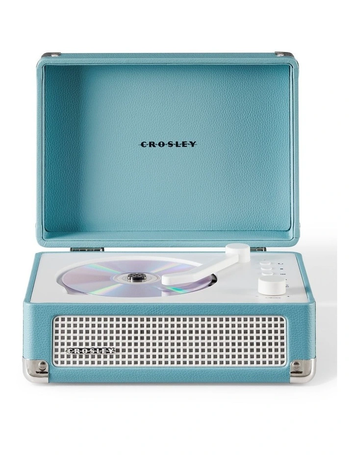 Cruiser Portable Retro Cd Player With Stereo Bluetooth FM Radio Speakers in Turqouise image 1