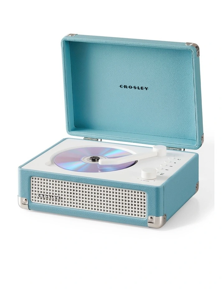 Cruiser Portable Retro Cd Player With Stereo Bluetooth FM Radio Speakers in Turqouise image 2