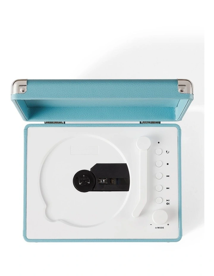 Cruiser Portable Retro Cd Player With Stereo Bluetooth FM Radio Speakers in Turqouise image 3