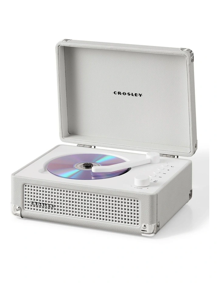 Cruiser Portable Retro Cd Player With Stereo Bluetooth FM Radio Speakers in White Sands image 2