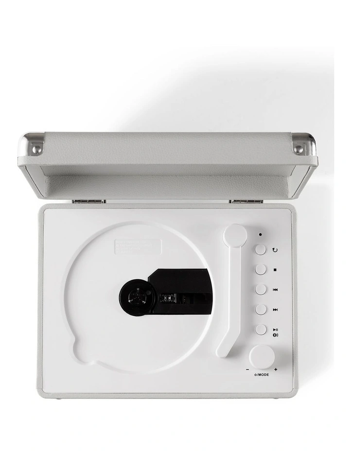 Cruiser Portable Retro Cd Player With Stereo Bluetooth FM Radio Speakers in White Sands image 3