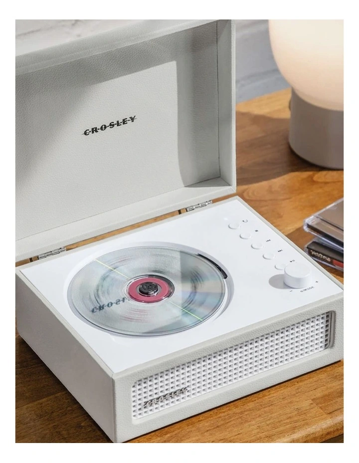 Cruiser Portable Retro Cd Player With Stereo Bluetooth FM Radio Speakers in White Sands image 6