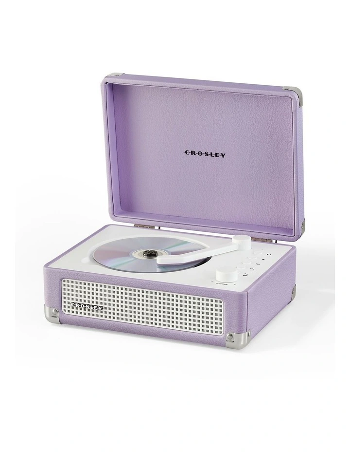 Cruiser Portable Retro Cd Player With Stereo Bluetooth FM Radio Speakers in Lavender image 2