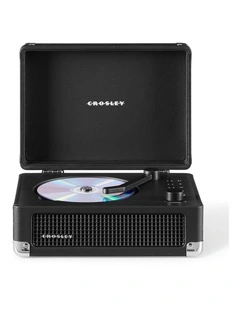 Cruiser Portable Retro Cd Player With Stereo Bluetooth FM Radio Speakers in Black