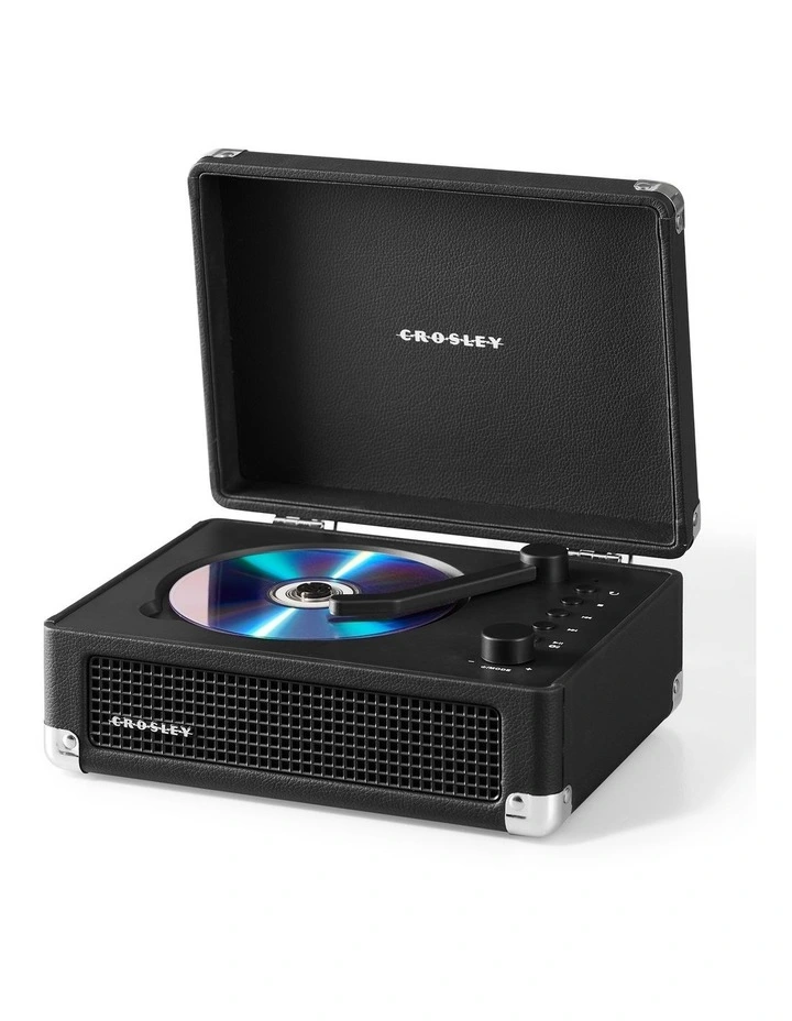 Cruiser Portable Retro Cd Player With Stereo Bluetooth FM Radio Speakers in Black image 2