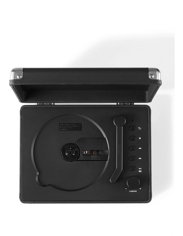 Cruiser Portable Retro Cd Player With Stereo Bluetooth FM Radio Speakers in Black image 3