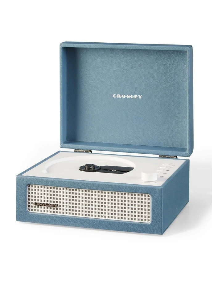 Voyager Portable Retro CD Player in Washed Blue image 2