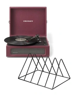 Gadhouse Vinyl Rack Bundle Voyager Bluetooth Portable Turntable