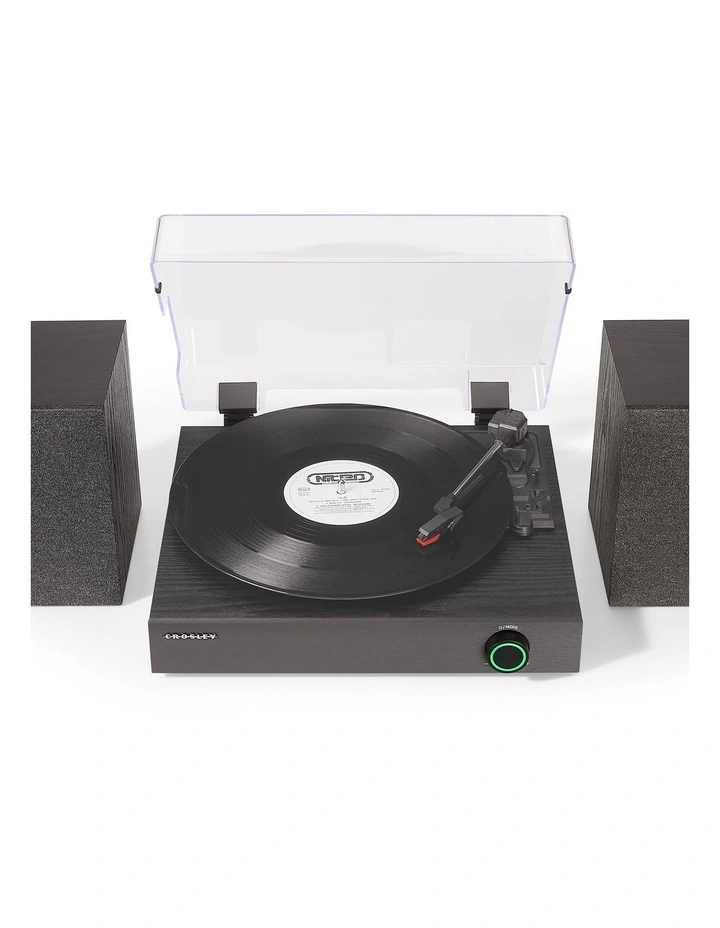 Zane Matching Stereo Speakers 3-Speed Bluetooth Vinyl Record Player Turntable image 1