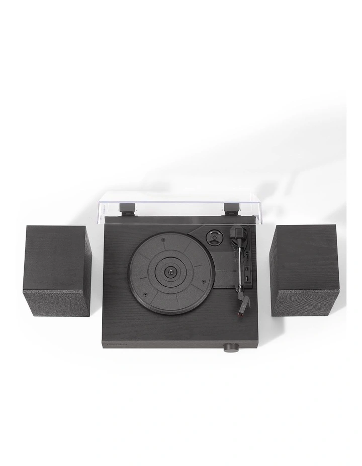 Zane Matching Stereo Speakers 3-Speed Bluetooth Vinyl Record Player Turntable image 4