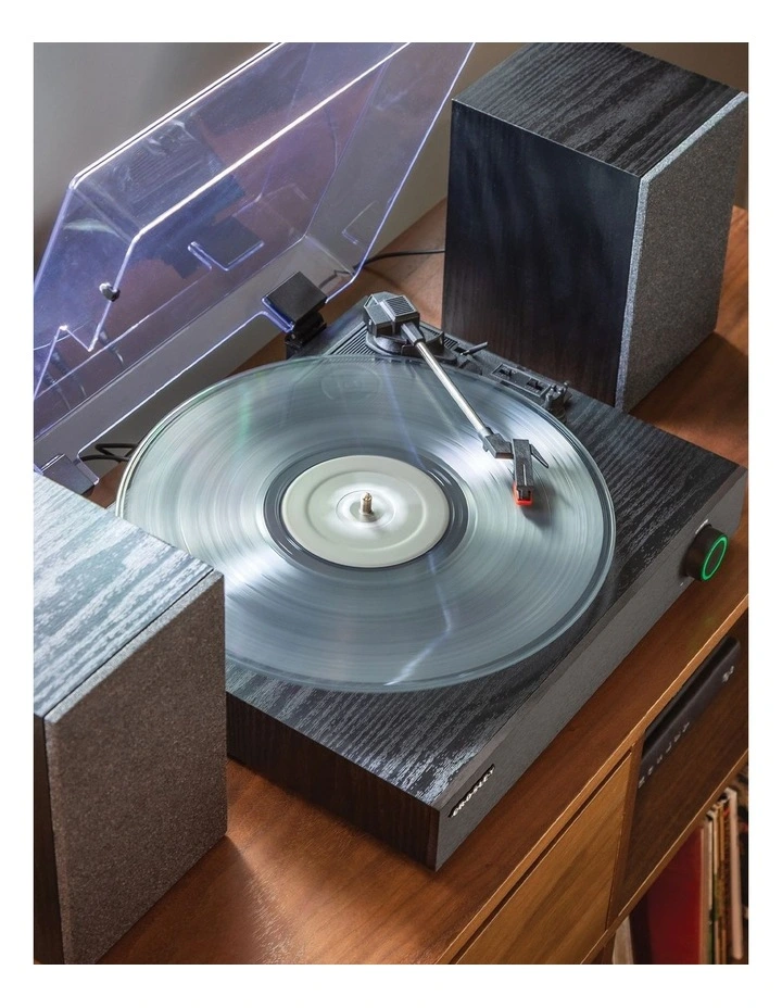 Zane Matching Stereo Speakers 3-Speed Bluetooth Vinyl Record Player Turntable image 6