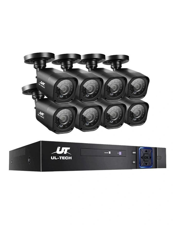 Security Camera System 8CH DVR With 1080P 8 CCTV Square Cameras image 1