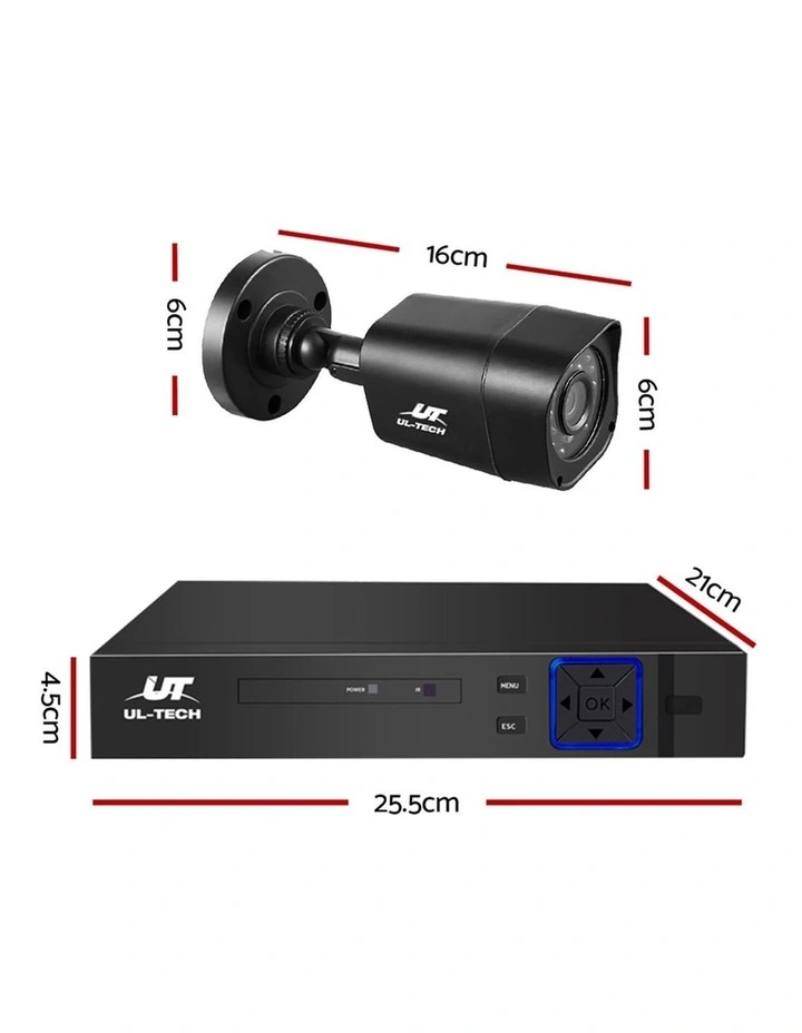 Security Camera System 8CH DVR With 1080P 8 CCTV Square Cameras image 2
