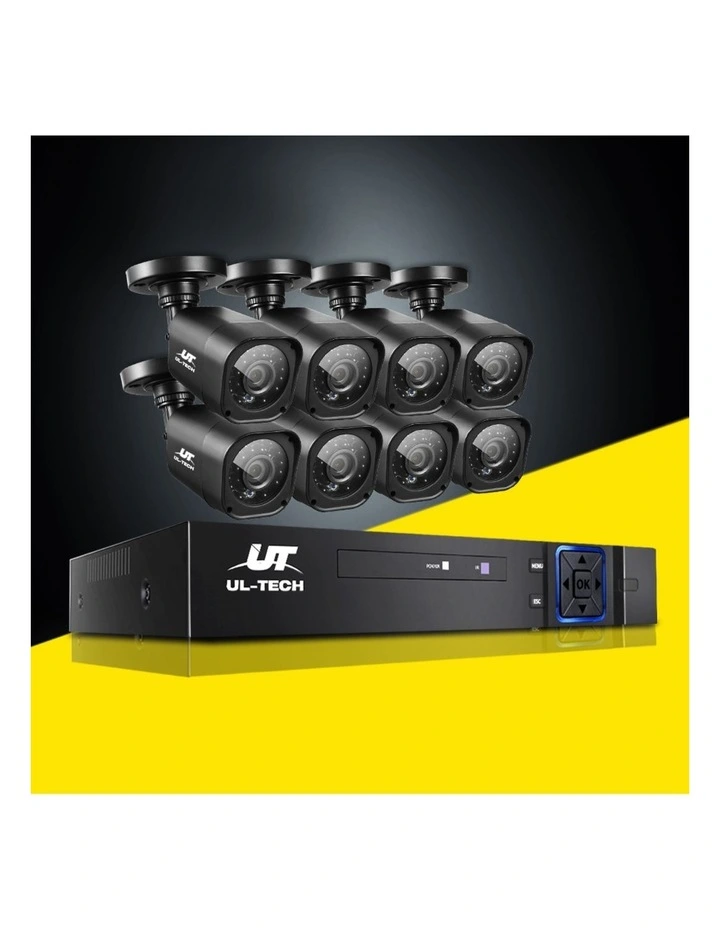 Security Camera System 8CH DVR With 1080P 8 CCTV Square Cameras image 3
