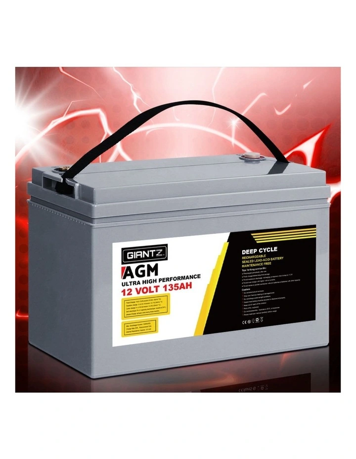 Portable Solar Caravan Camping AGM 12V 135Ah Deep Cycle Battery Box image 3