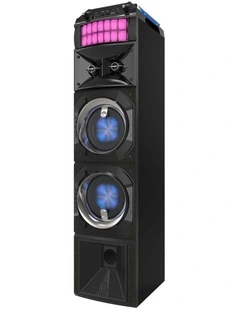 Led Stage Lights Portable Wireless Streaming Speaker With 80W RMS in Black