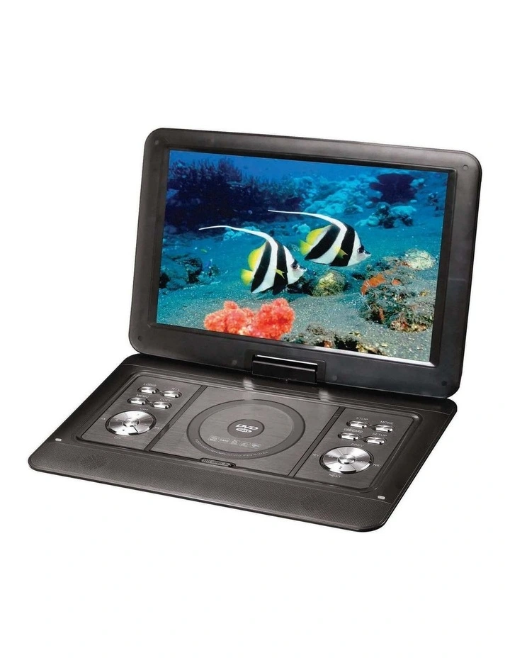 15.4 Swivel & Screen, Rechargeable Entertainment Portable Dvd Player in Black image 1