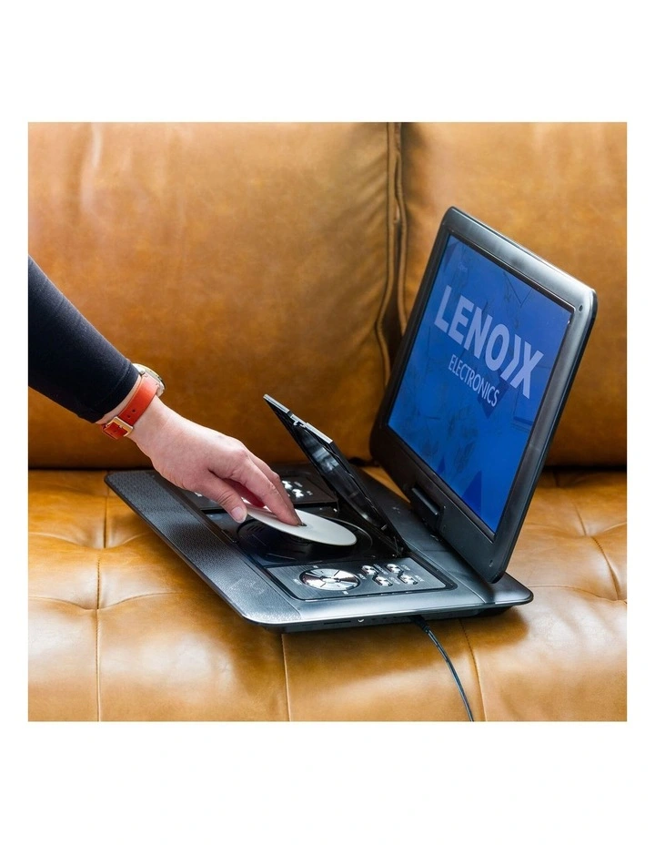 15.4 Swivel & Screen, Rechargeable Entertainment Portable Dvd Player in Black image 2