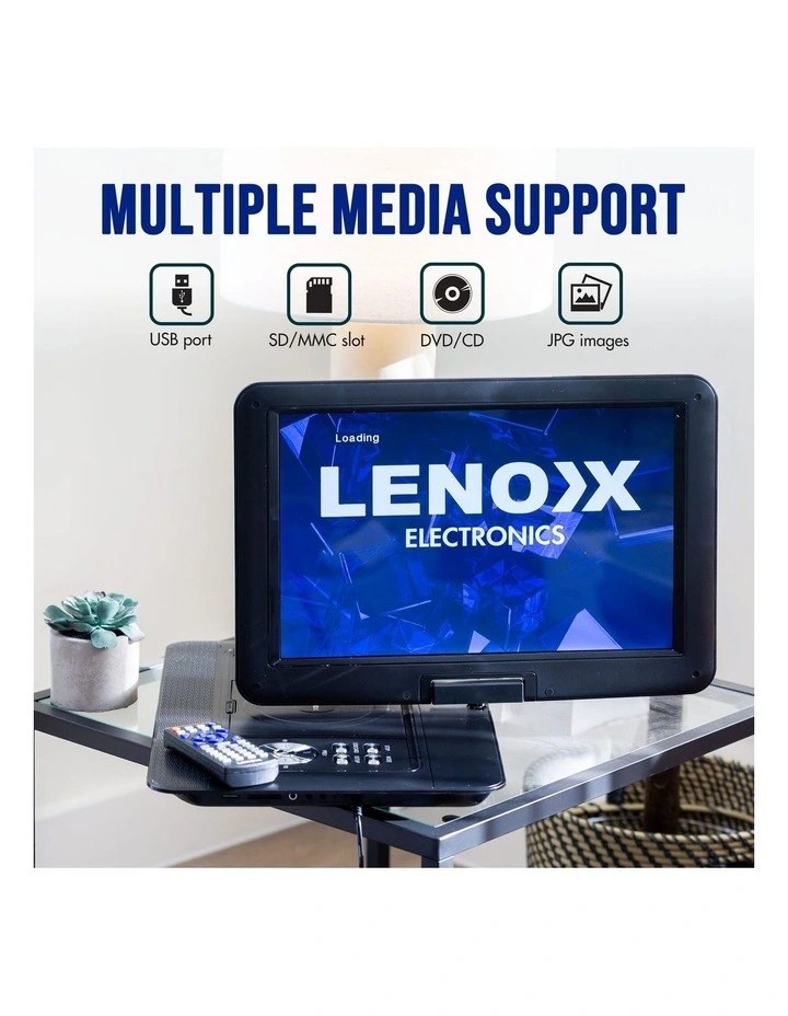 15.4 Swivel & Screen, Rechargeable Entertainment Portable Dvd Player in Black image 4