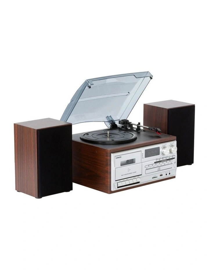 Audio Home Entertainment System Turntable in Brown) image 6