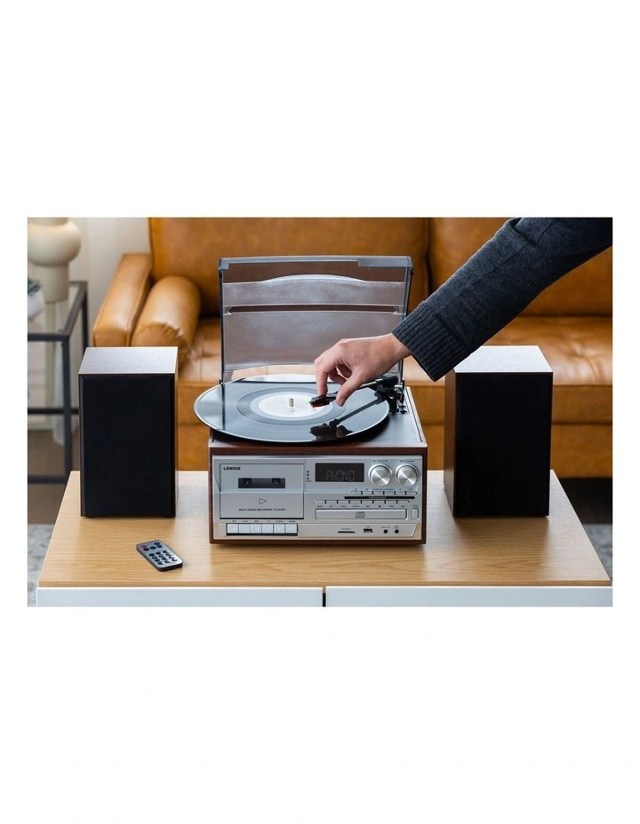 Audio Home Entertainment System Turntable in Brown) image 7
