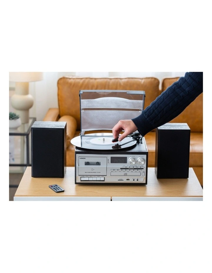 Audio Home Entertainment System Turntable in Black image 7