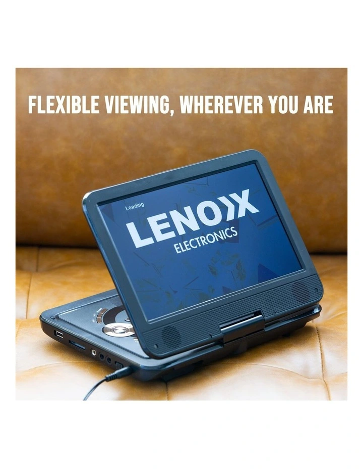 Portable With 270-Degrees Swivel-Screen & Rechargeable DVD Player 10.1Inch in Black image 2