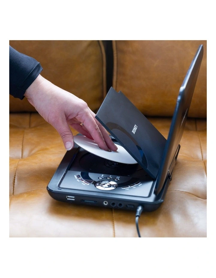 Portable With 270-Degrees Swivel-Screen & Rechargeable DVD Player 10.1Inch in Black image 4