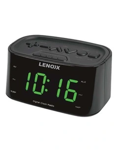 Smartphone-Charging Alarm Clock & FM Radio With USB Port in Black