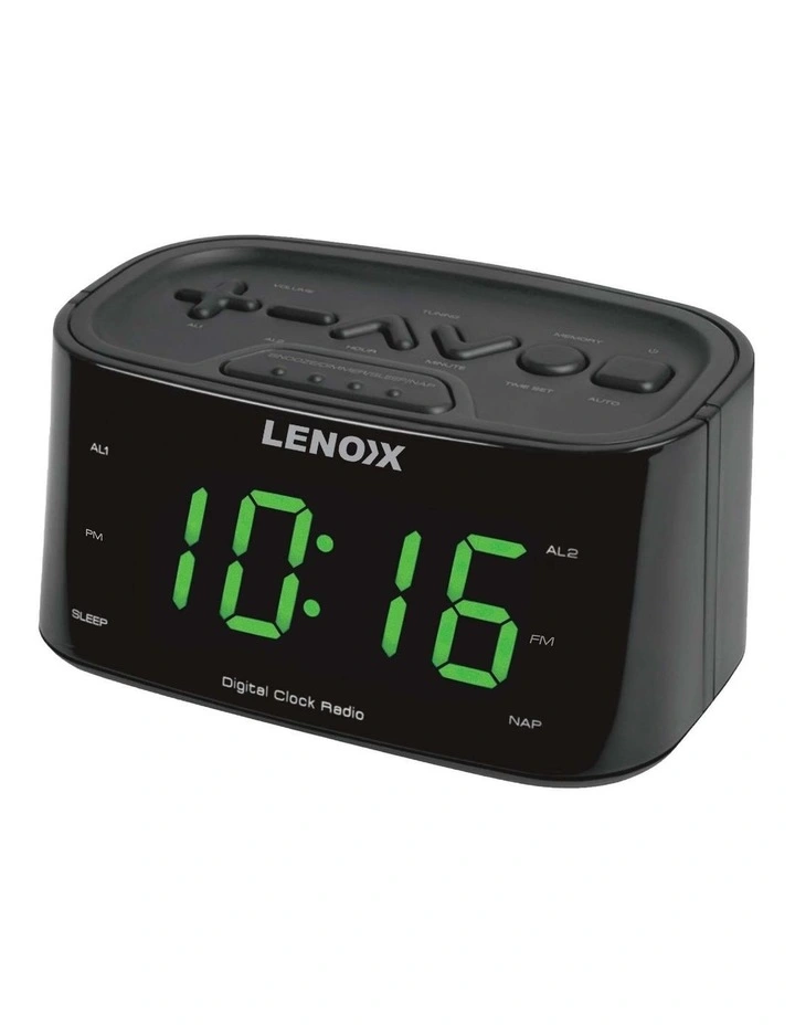 Smartphone-Charging Alarm Clock & FM Radio With USB Port in Black image 1