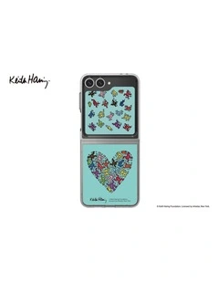 Keith Haring Love Flipsuit Case Insert for Galaxy Z Flip7 FE / Flip6 in Blue