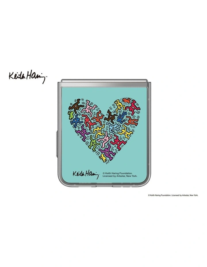 Keith Haring Love Flipsuit Case Insert for Galaxy Z Flip7 FE / Flip6 in Blue image 3