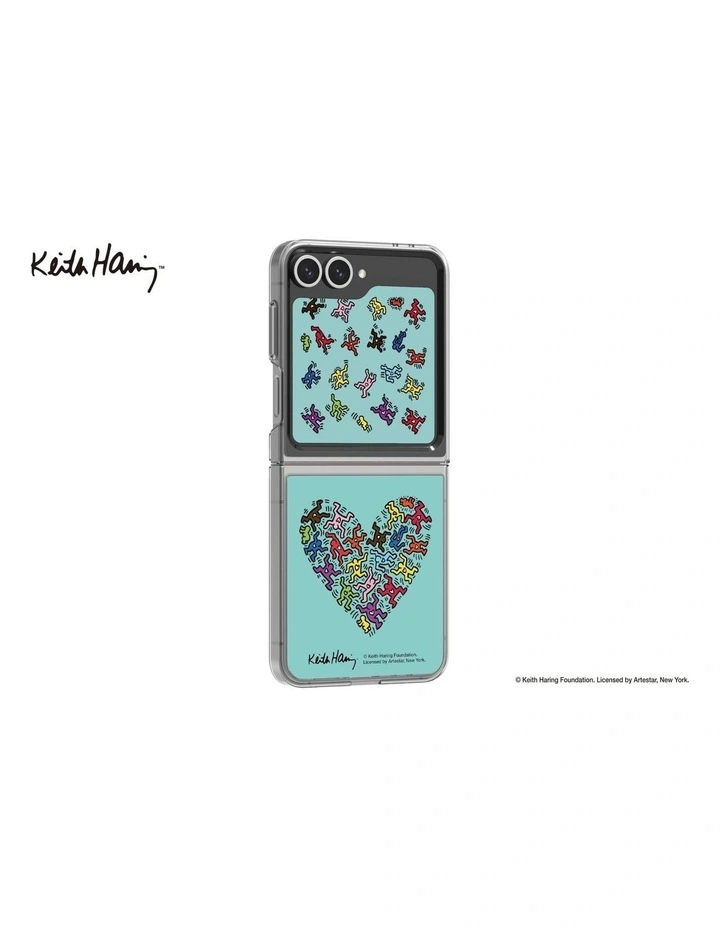 Keith Haring Love Flipsuit Case Insert for Galaxy Z Flip7 FE / Flip6 in Blue image 4
