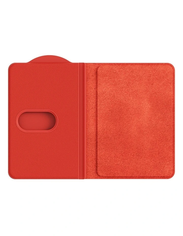 Magnet Card Wallet in Coral Red image 2