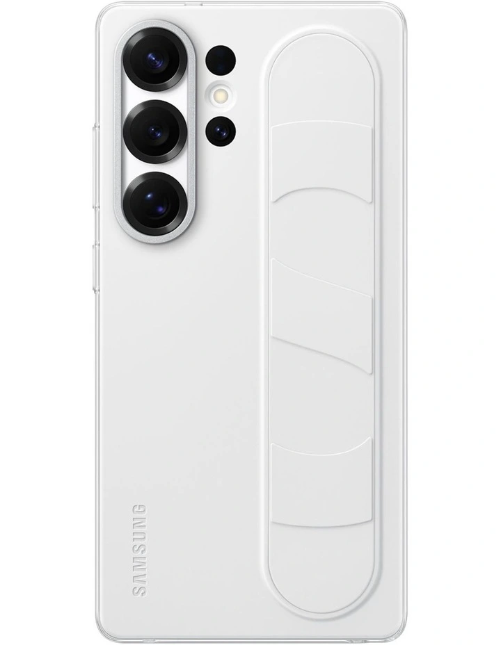 Galaxy S25 Ultra Standing Grip Case in White image 1