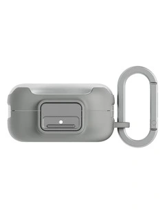 Galaxy Buds4 Pro Clip Case With Carabiner in Light Grey