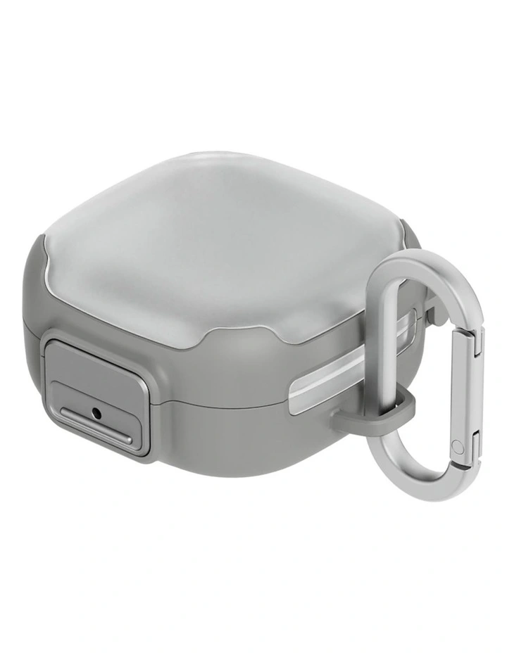 Galaxy Buds4 Pro Clip Case With Carabiner in Light Grey image 3
